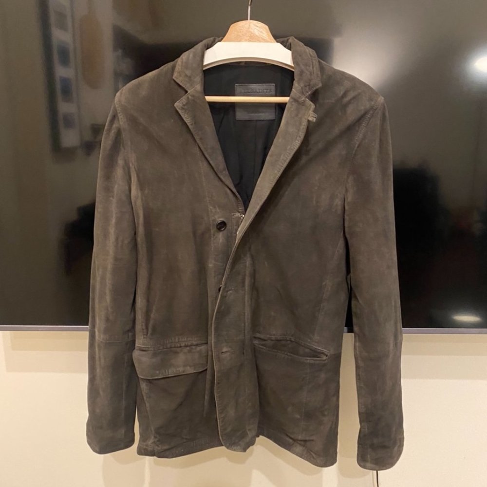 AllSaints Seaton Men's Goat Leather Blazer